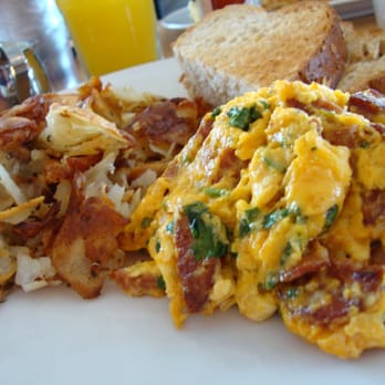 Cafe M - Chorizo sausage, cilantro, and cheddar - Breakfast & Brunch Near Me - Berkeley, California Cafe M - Chorizo sausage, cilantro, and cheddar - Breakfast & Brunch Near Me - Berkeley, California