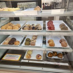 Display case of some scones Display case of some scones