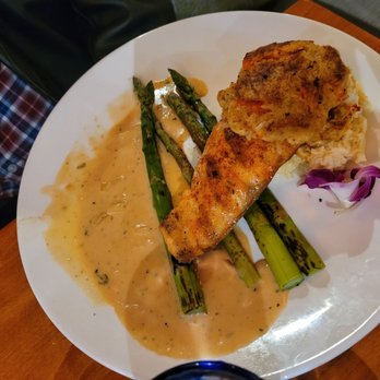 Market Broiler - Riverside - Salmon Oscar with a crab cake, wow - Seafood Near Me - Riverside, California Market Broiler - Riverside - Salmon Oscar with a crab cake, wow - Seafood Near Me - Riverside, California