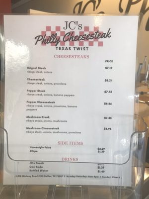 Menu photo 6 JC’s Philly Cheesesteak Dallas, TX Menu photo 6 JC’s Philly Cheesesteak Dallas, TX