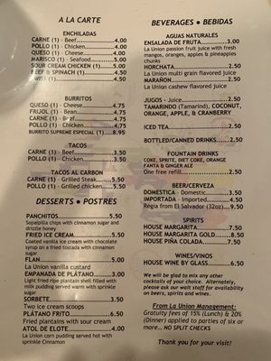 Menu photo 7 La Union Restaurant Arlington, VA Menu photo 7 La Union Restaurant Arlington, VA