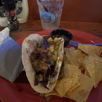 Shaggy's Gulfport Beach - Mahi Tacos -- one down, one to go. One piece of fish was kinda overcooked. - Bars Near Me - Gulfport, Mississippi