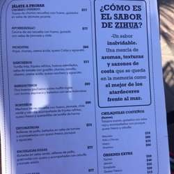 El Sabor de Zihua - Menu