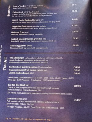Menu photo 1 Canon's Gait Edinburgh, EDH Menu photo 1 Canon's Gait Edinburgh, EDH