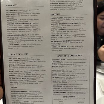 Bella Siena - Dinner menu Sunday November 5th, 2023 - Italian Near Me - Benicia, California
