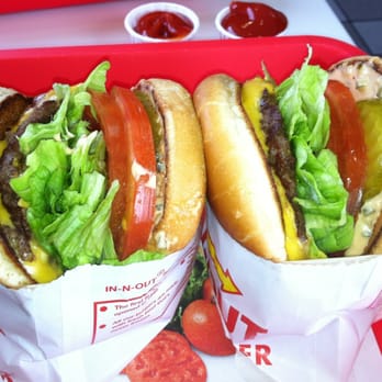 In-N-Out Burger - Two cheeseburgers animal style - Burgers Near Me - Long Beach, California