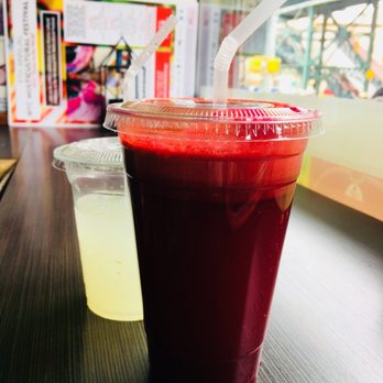 Oasis Jimma Juice Bar - Beet + Ginger, water with Lemon - Juice Bars & Smoothies Near Me - New York, New York