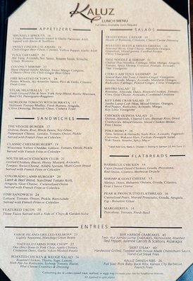 Menu photo 1 Kaluz - Wellington Wellington, FL