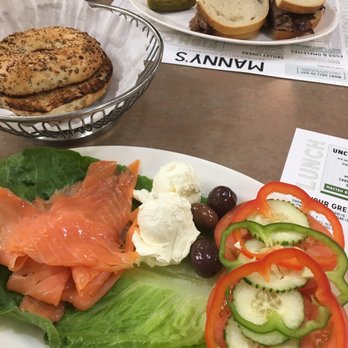 Manny's Restaurant and Delicatessen - Bagel with cream cheese and Lox (Nova or Regular) - Delis Near Me - Southampton, Pennsylvania Manny's Restaurant and Delicatessen - Bagel with cream cheese and Lox (Nova or Regular) - Delis Near Me - Southampton, Pennsylvania