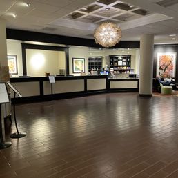 The reception area - large but very little seating The reception area - large but very little seating