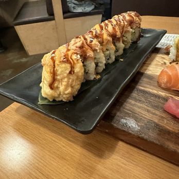 Hello Sushi - Fried roll (forgot which one but it was way too big for an AYCE roll) - Sushi Bars Near Me - Fullerton, California Hello Sushi - Fried roll (forgot which one but it was way too big for an AYCE roll) - Sushi Bars Near Me - Fullerton, California