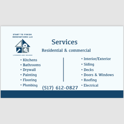 Start to finish renovation