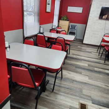 Mega Tacos - a red and white dining room - Tacos Near Me - Indianapolis, Indiana