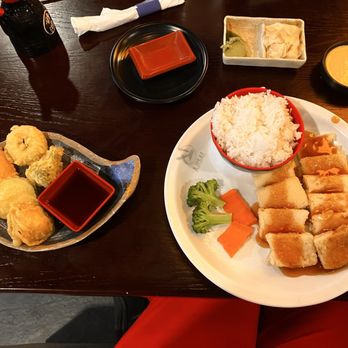 Ajisai - VEGETABLE Tempura and Tofu teriyaki with white rice, broccoli, and carrots. Generous portions. - Japanese Near Me - Tampa, Florida Ajisai - VEGETABLE Tempura and Tofu teriyaki with white rice, broccoli, and carrots. Generous portions. - Japanese Near Me - Tampa, Florida