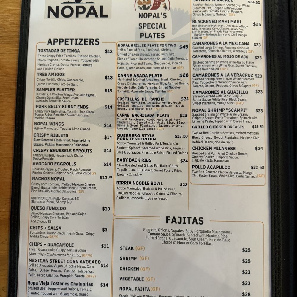 Nopal - Menu pg 1 - Mexican Near Me - Gainesville, Florida Nopal - Menu pg 1 - Mexican Near Me - Gainesville, Florida