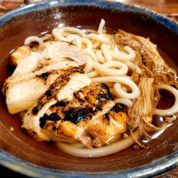 Shobu by Kengo - Build your own udon; udon, grilled chicken, dashi broth, added shitaki mushrooms - Sushi Bars Near Me - Toledo, Ohio Shobu by Kengo - Build your own udon; udon, grilled chicken, dashi broth, added shitaki mushrooms - Sushi Bars Near Me - Toledo, Ohio