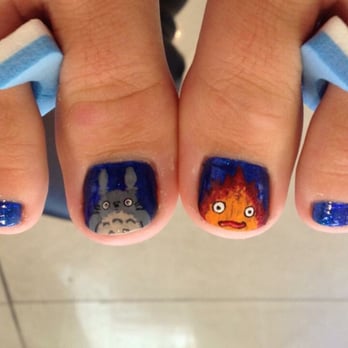 Salon Chérie - Totoro & Calcifer hand painted - Nail Salons Near Me - Honolulu, Hawaii Salon Chérie - Totoro & Calcifer hand painted - Nail Salons Near Me - Honolulu, Hawaii