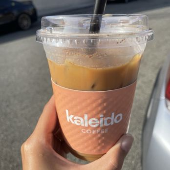 Kaleido Coffee - Iced dirty chai with half oat milk/ half water - Coffee & Tea Near Me - Burbank, California Kaleido Coffee - Iced dirty chai with half oat milk/ half water - Coffee & Tea Near Me - Burbank, California