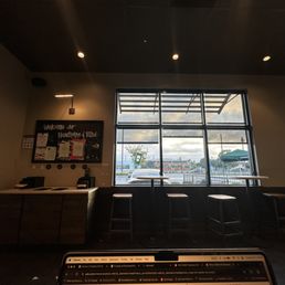 Inside at center table