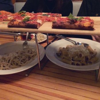 Di Beppe - margarita pizza with fiore di latte, rigatone carbonara and cacio e pepe - Italian Near Me - Vancouver, British Columbia Di Beppe - margarita pizza with fiore di latte, rigatone carbonara and cacio e pepe - Italian Near Me - Vancouver, British Columbia