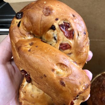 Panera Bread - Pink bagel for October! Cherry chip cranberry - Sandwiches Near Me - Hayward, California