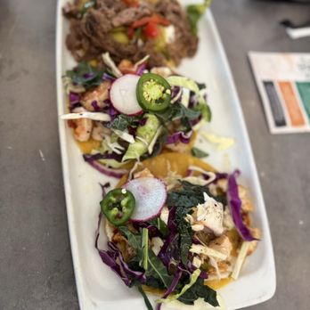 Pita Jungle - Happy hour tacos plate ( hubby picked one of each ) - Mediterranean Near Me - Peoria, Arizona Pita Jungle - Happy hour tacos plate ( hubby picked one of each ) - Mediterranean Near Me - Peoria, Arizona