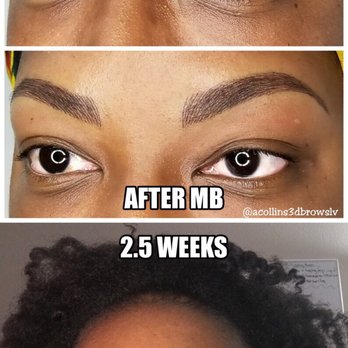 A Collins 3D Brows - My eyebrow progress from before micro blading to 2.5 weeks after the procedure. - Permanent Makeup Near Me - Henderson, Nevada