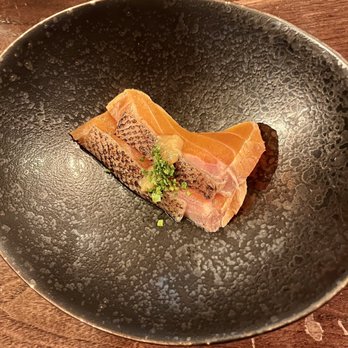 Kaki - Salmon sashimi appetizer with miso sauce - Sushi Bars Near Me - New York, New York