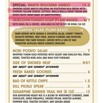 Sugarpine Drive-In - I highlighted the items that I got: a special Wagyu bologna sando and a cup of the heirloom tomato soup. - Ice Cream & Frozen Yogurt Near Me - Troutdale, Oregon Sugarpine Drive-In - I highlighted the items that I got: a special Wagyu bologna sando and a cup of the heirloom tomato soup. - Ice Cream & Frozen Yogurt Near Me - Troutdale, Oregon