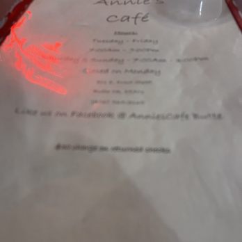 Annie's Cafe - Menu - American Near Me - Butte, Montana