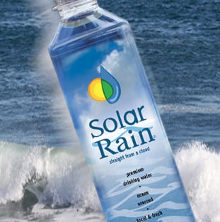 Solar Rain Bottle Water Company Logo