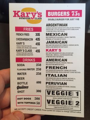 Menu photo 1 Kary's Burguer Class Buenos Aires, C