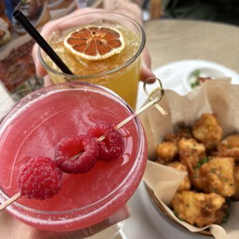Hideaway - Girl Math, Hot Honey Mezcalita, and Tempura Cauliflower - American Near Me - San Diego, California