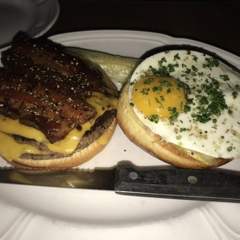 Au Cheval - Another shot of the burger (single= 2 patties) + bacon + egg - Bars Near Me - Chicago, Illinois Au Cheval - Another shot of the burger (single= 2 patties) + bacon + egg - Bars Near Me - Chicago, Illinois