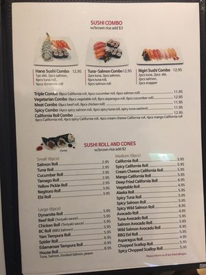Menu photo 2 Hana Sushi Chilliwack, BC Menu photo 2 Hana Sushi Chilliwack, BC