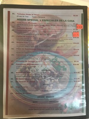 Menu photo 1 La Fiesta Mexican Store Tampa, FL