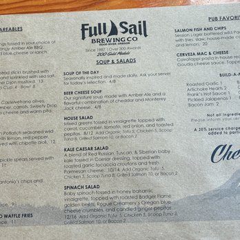 Full Sail Brew Pub - Menu - Pubs Near Me - Hood River, Oregon Full Sail Brew Pub - Menu - Pubs Near Me - Hood River, Oregon