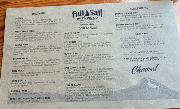 Menu photo 3 Full Sail Brew Pub Hood River, OR Menu photo 3 Full Sail Brew Pub Hood River, OR