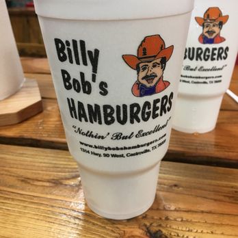 Billy Bob's Hamburgers - two cups of food - Burgers Near Me - Devine, Texas