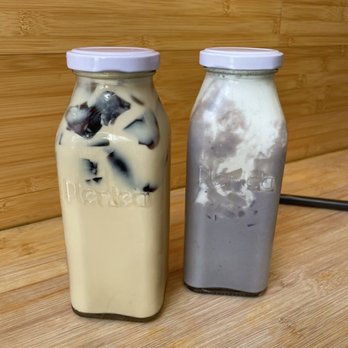 Plentea - Roast Oolong with grass jelly and Taro Cheese creama - Tea Rooms Near Me - San Francisco, California Plentea - Roast Oolong with grass jelly and Taro Cheese creama - Tea Rooms Near Me - San Francisco, California