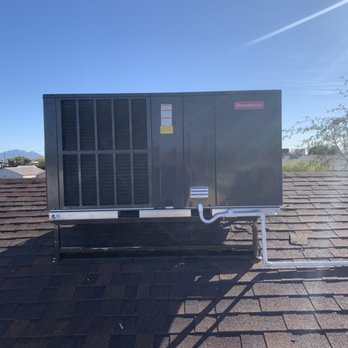 Fresh Breeze Heating and Cooling - New Goodman heat pump with one of the best warranties in the industry - Heating & Air Conditioning/HVAC Near Me - Mesa, Arizona Fresh Breeze Heating and Cooling - New Goodman heat pump with one of the best warranties in the industry - Heating & Air Conditioning/HVAC Near Me - Mesa, Arizona