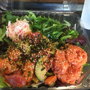 Poke Salad Bar - huge portions of raw fish :) - Poke Near Me - Pasadena, California