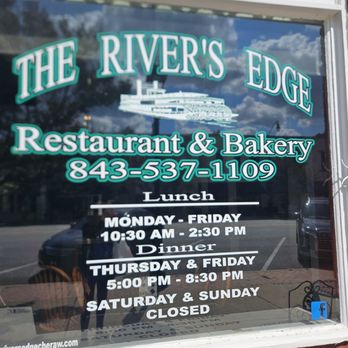 River's Edge - Outside window, phone and hours etc - Comfort Food Near Me - Cheraw, South Carolina