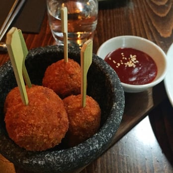 Jinjuu - Kimchi Arancini - deliciously stuffed rice balls. - Korean Near Me - London, XGL