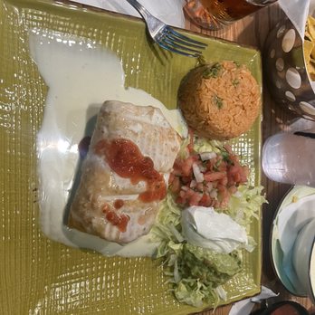 Cielo Azul Mexican Kitchen And Seafood - Shredded chicken chimichanga. So tender &  good - New Mexican Cuisine Near Me - Jacksonville, Florida