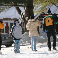 Abbotts Glen Clothing Optional Resort & Campground - Taking a Xcountry ski on property