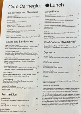 Menu photo 7 The Café Carnegie Pittsburgh, PA Menu photo 7 The Café Carnegie Pittsburgh, PA