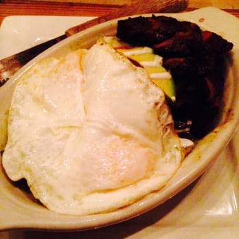 Mesa Coyoacan - Special of the day with eggs, chips, queso fresco, onions (and added steak) - Mexican Near Me - Brooklyn, New York Mesa Coyoacan - Special of the day with eggs, chips, queso fresco, onions (and added steak) - Mexican Near Me - Brooklyn, New York