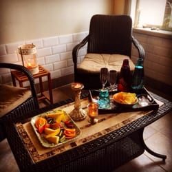 Njuta Spa Nacka - Juice , snacs and fresch fruit served in the relaxroom.