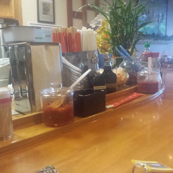 Pho Far East - The bar is so cute with all the condiments. - Vietnamese Near Me - Raleigh, North Carolina